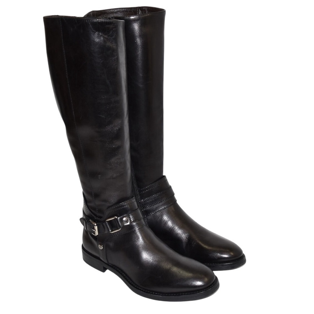 NWOB AGL Attilio Guisti Leombruni Black Leather Riding Boot in Black - Size 37